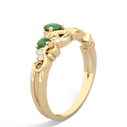 Emerald Crown Keepsake 14K Yellow Gold ring R5740