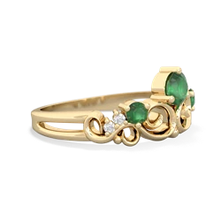 Emerald Crown Keepsake 14K Yellow Gold ring R5740