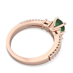 Emerald Classic 6Mm Round Engagement 14K Rose Gold ring R26436RD