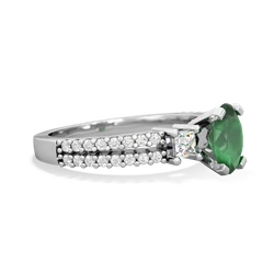 Emerald Classic 7X5mm Oval Engagement 14K White Gold ring R26437VL