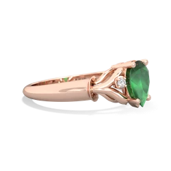 Emerald Precious Pear 14K Rose Gold ring R0826