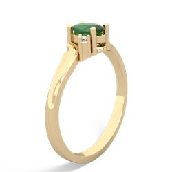 Emerald Elegant Swirl 14K Yellow Gold ring R2173