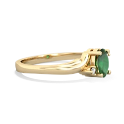 Emerald Elegant Swirl 14K Yellow Gold ring R2173