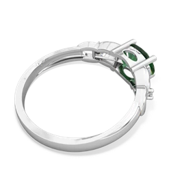 Emerald Links 14K White Gold ring R4032