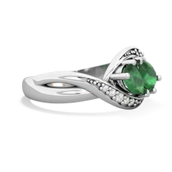 Emerald Summer Winds 14K White Gold ring R5342