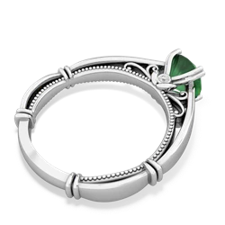 Emerald Renaissance 14K White Gold ring R27806RD