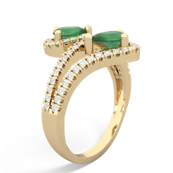 Emerald Diamond Dazzler 14K Yellow Gold ring R3000