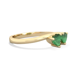 Emerald Sweethearts 14K Yellow Gold ring R5260