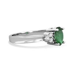 Emerald Simply Elegant 14K White Gold ring R2113