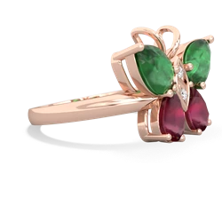 Emerald Butterfly 14K Rose Gold ring R2215