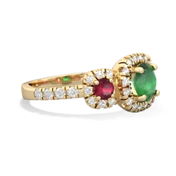 Emerald Regal Halo 14K Yellow Gold ring R5350