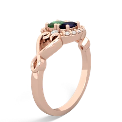 Emerald Love Nest 14K Rose Gold ring R5860