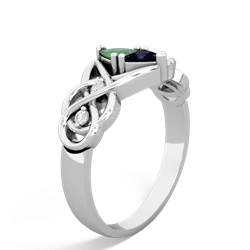 Emerald Keepsake Celtic Knot 14K White Gold ring R5300