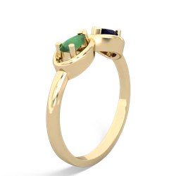 Emerald Infinity 14K Yellow Gold ring R5050