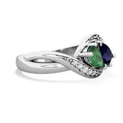 Emerald Summer Winds 14K White Gold ring R5342