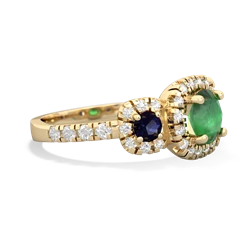 Emerald Regal Halo 14K Yellow Gold ring R5350