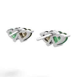 Emerald Sweethearts 14K White Gold earrings E5260