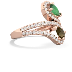 Emerald Diamond Dazzler 14K Rose Gold ring R3000