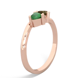 Emerald Sweethearts 14K Rose Gold ring R5260