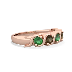 Emerald Anniversary Band 14K Rose Gold ring R2089