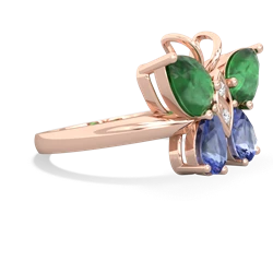 Emerald Butterfly 14K Rose Gold ring R2215