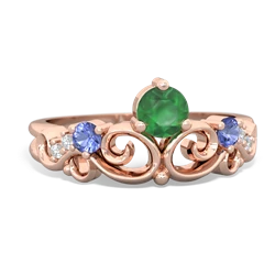 Emerald Crown Keepsake 14K Rose Gold ring R5740