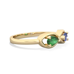 Emerald Infinity 14K Yellow Gold ring R5050