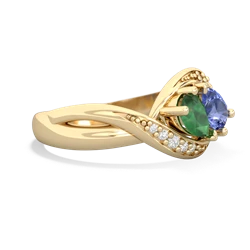 Emerald Summer Winds 14K Yellow Gold ring R5342