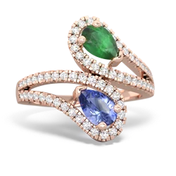 Emerald Diamond Dazzler 14K Rose Gold ring R3000