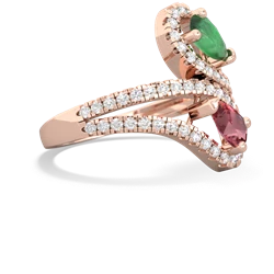 Emerald Diamond Dazzler 14K Rose Gold ring R3000