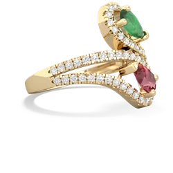 Emerald Diamond Dazzler 14K Yellow Gold ring R3000