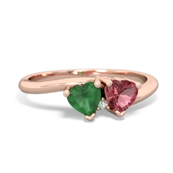 Emerald Sweethearts 14K Rose Gold ring R5260