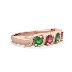 Emerald Anniversary Band 14K Rose Gold ring R2089