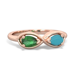 Emerald Infinity 14K Rose Gold ring R5050