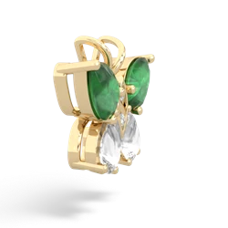 Emerald Butterfly 14K Yellow Gold pendant P2215