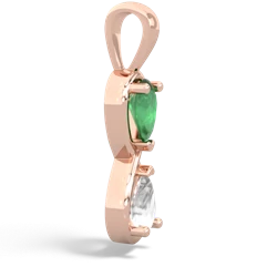 Emerald Infinity 14K Rose Gold pendant P5050