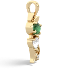 Emerald Kitten 14K Yellow Gold pendant P5780