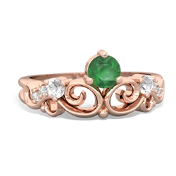 Emerald Crown Keepsake 14K Rose Gold ring R5740