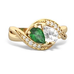 Emerald Summer Winds 14K Yellow Gold ring R5342