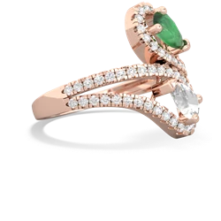 Emerald Diamond Dazzler 14K Rose Gold ring R3000