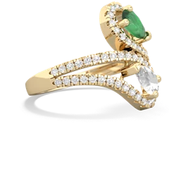 Emerald Diamond Dazzler 14K Yellow Gold ring R3000