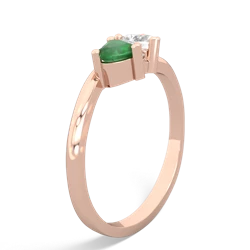 Emerald Sweethearts 14K Rose Gold ring R5260