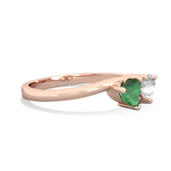 Emerald Sweethearts 14K Rose Gold ring R5260