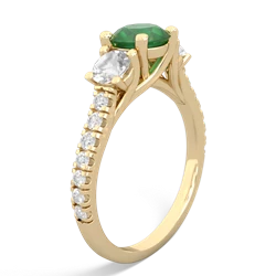 Emerald Pave Trellis 14K Yellow Gold ring R5500