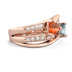 Fire Opal Bowtie 14K Rose Gold ring R2360