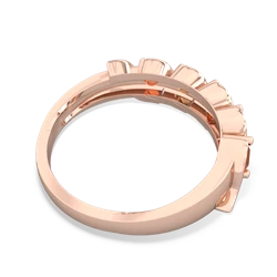 Fire Opal Anniversary Band 14K Rose Gold ring R2089