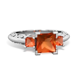 Citrine Eternal Embrace Engagement 14K White Gold ring C2001