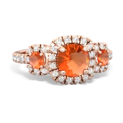 Ruby Regal Halo 14K Rose Gold ring R5350