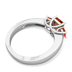 Citrine Three Stone Trellis 14K White Gold ring R4015