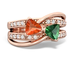 Fire Opal Bowtie 14K Rose Gold ring R2360